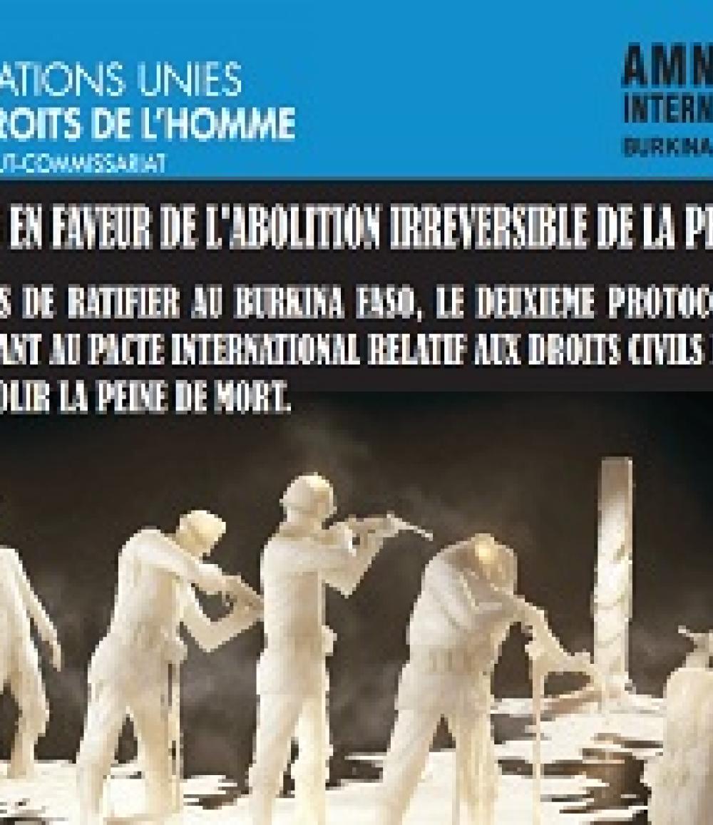 Plaidoyer en faveur de l’abolition irréversible de la peine de mort au Burkina Faso (décembre 2013)
