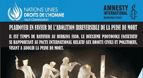 Plaidoyer en faveur de l’abolition irréversible de la peine de mort au Burkina Faso (décembre 2013)